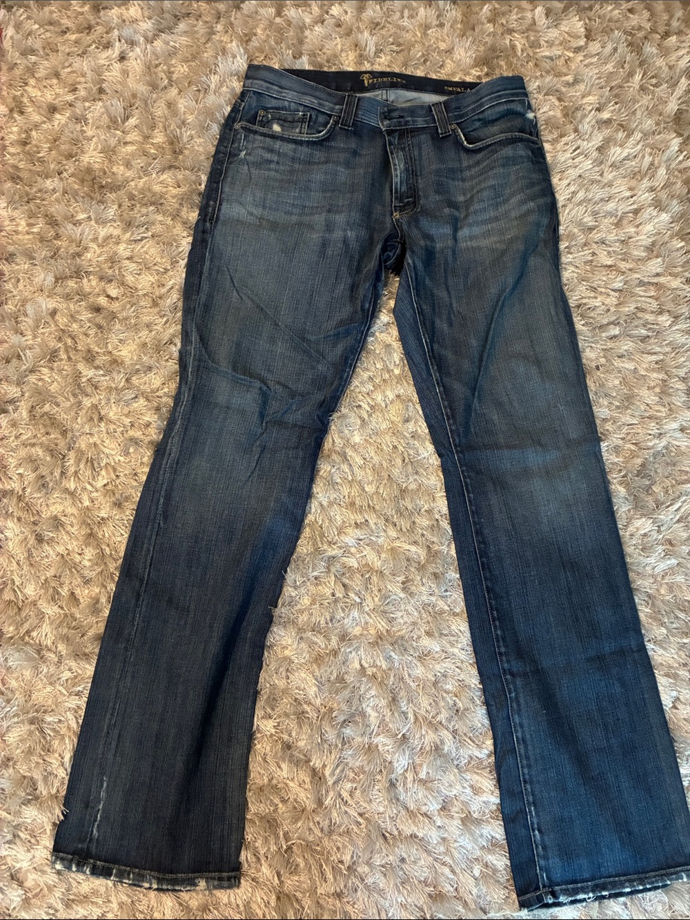 Fidelity Men's Dark Blue Relaxed Jeans